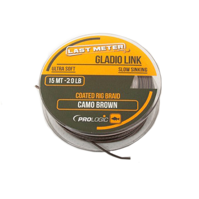 Поводковый материал Prologic gladio link 15м 20lbs coated camo brown - фото 1