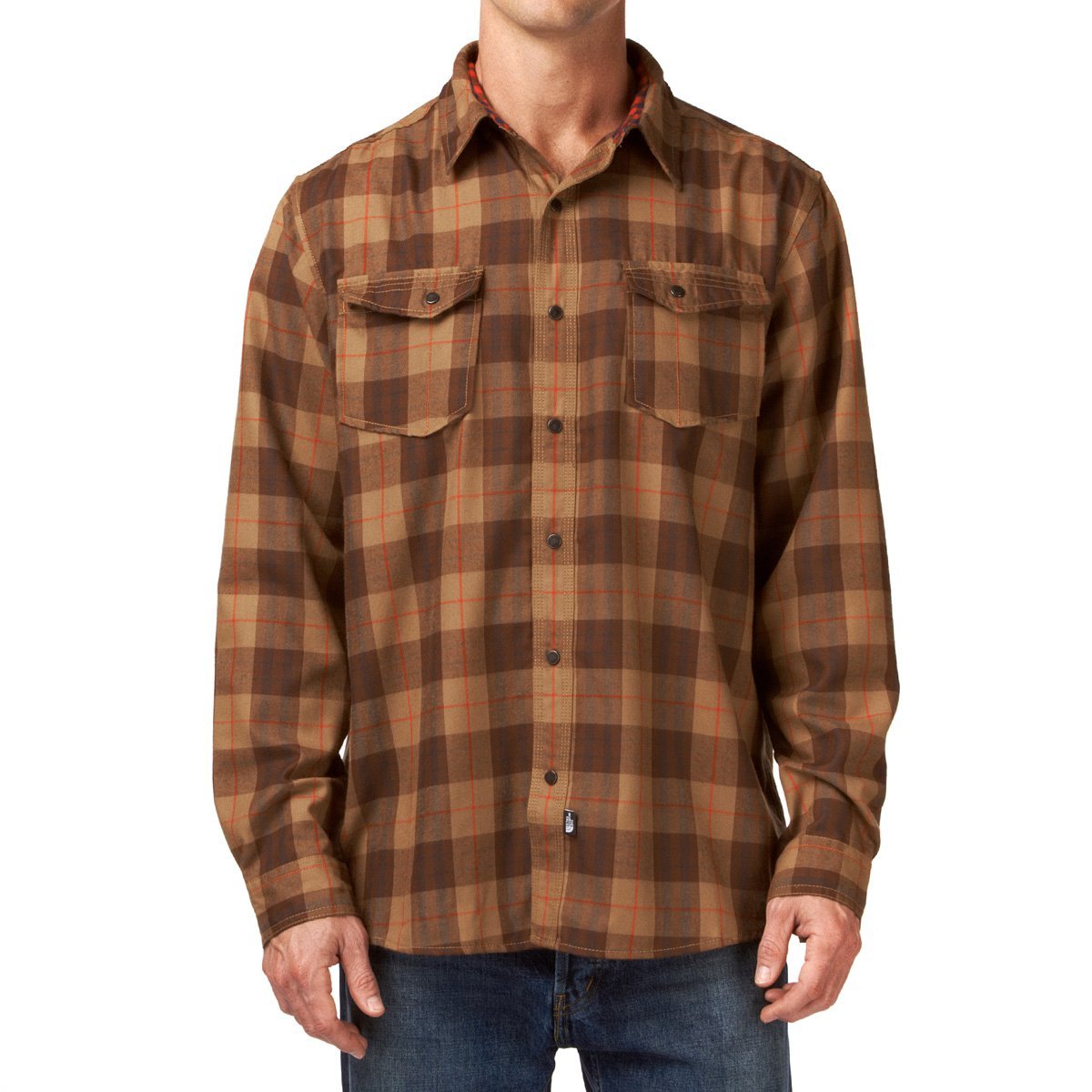 Рубашка The North Face M Take flannel utility l/s brown - фото 1