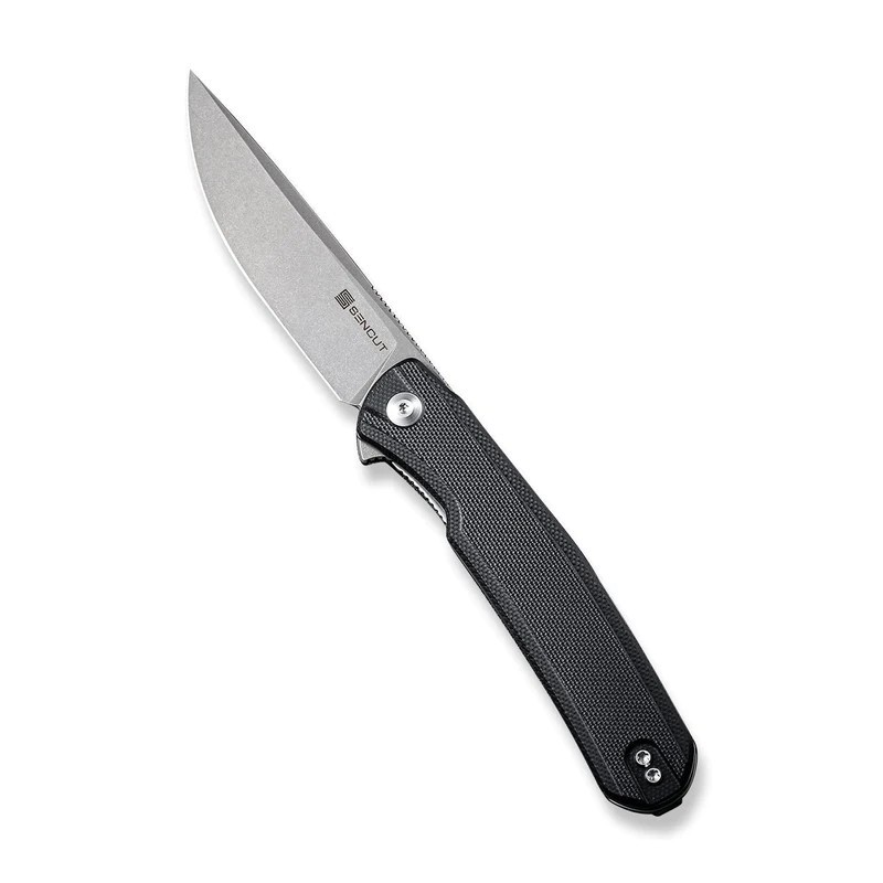 Нож Sencut Scitus Flipper Knife Black G10 Handle (3.47" Gray Stonewashed D2 Blad - фото 1