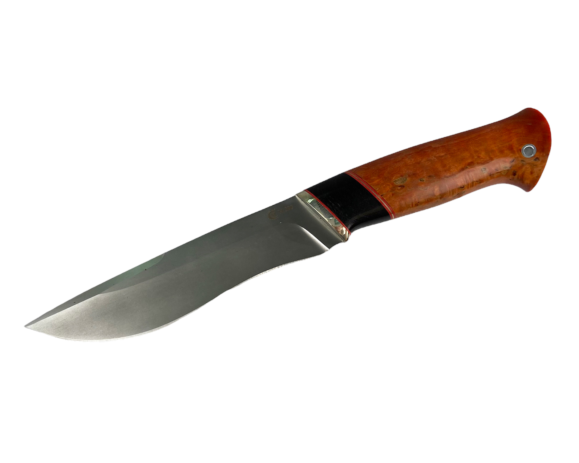 Нож ИП Семин Беркут сталь мельхиор М390 набор стаб.кар.березы - фото 1
