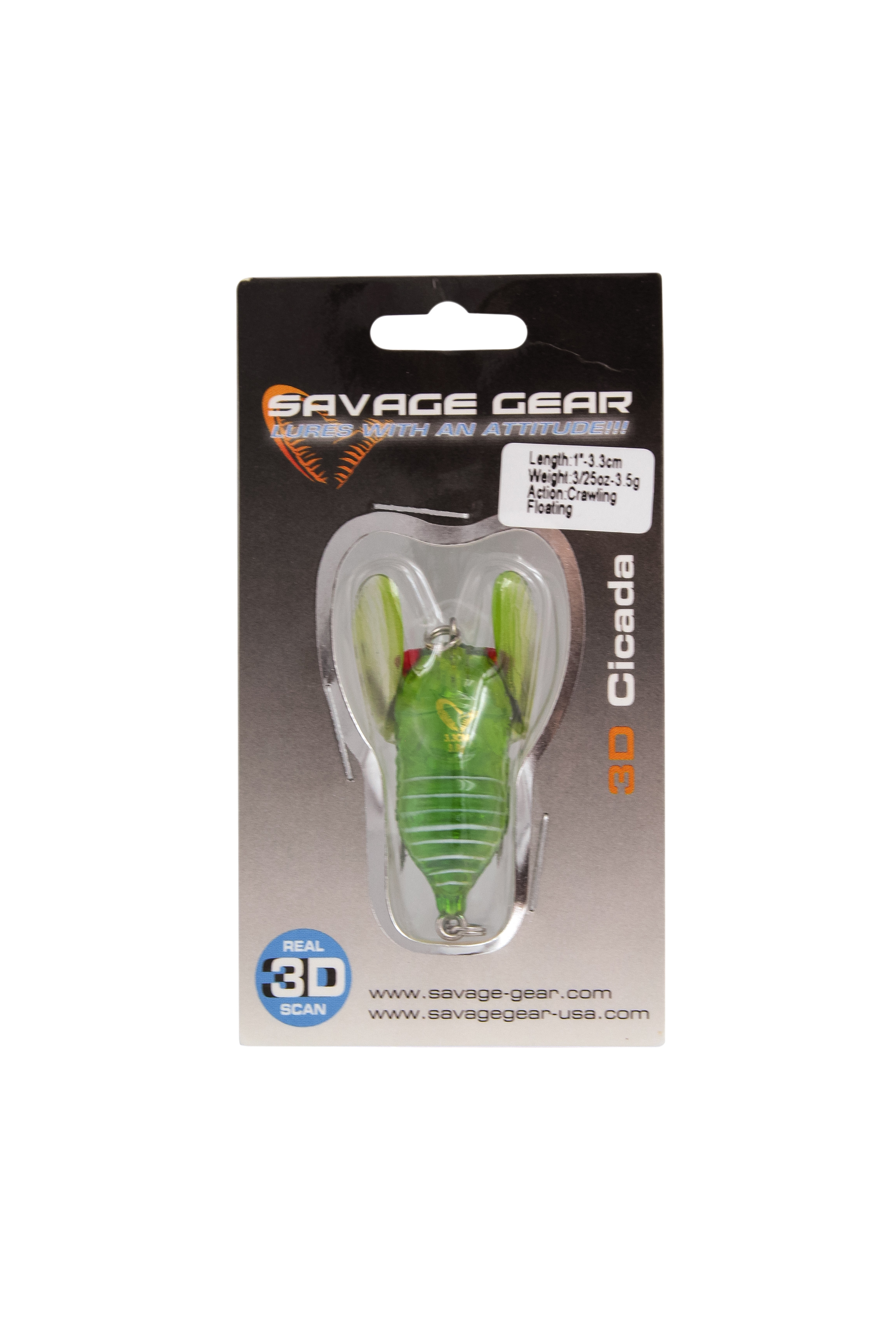 Воблер Savage Gear Cicada 3,3см 3,5гр F green - фото 1