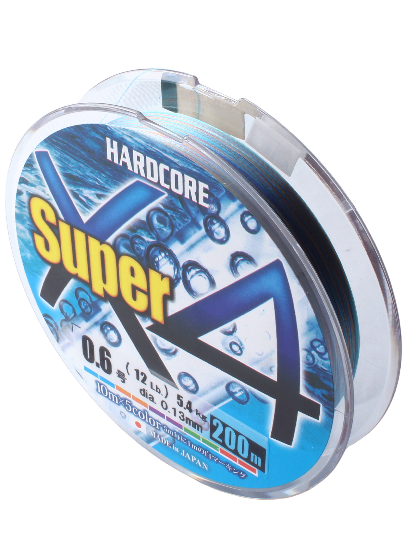 Шнур Yo-Zuri Duel Hardcore super X4 PE 0.6 200м 0,13мм 5,4кг 5 color - фото 1