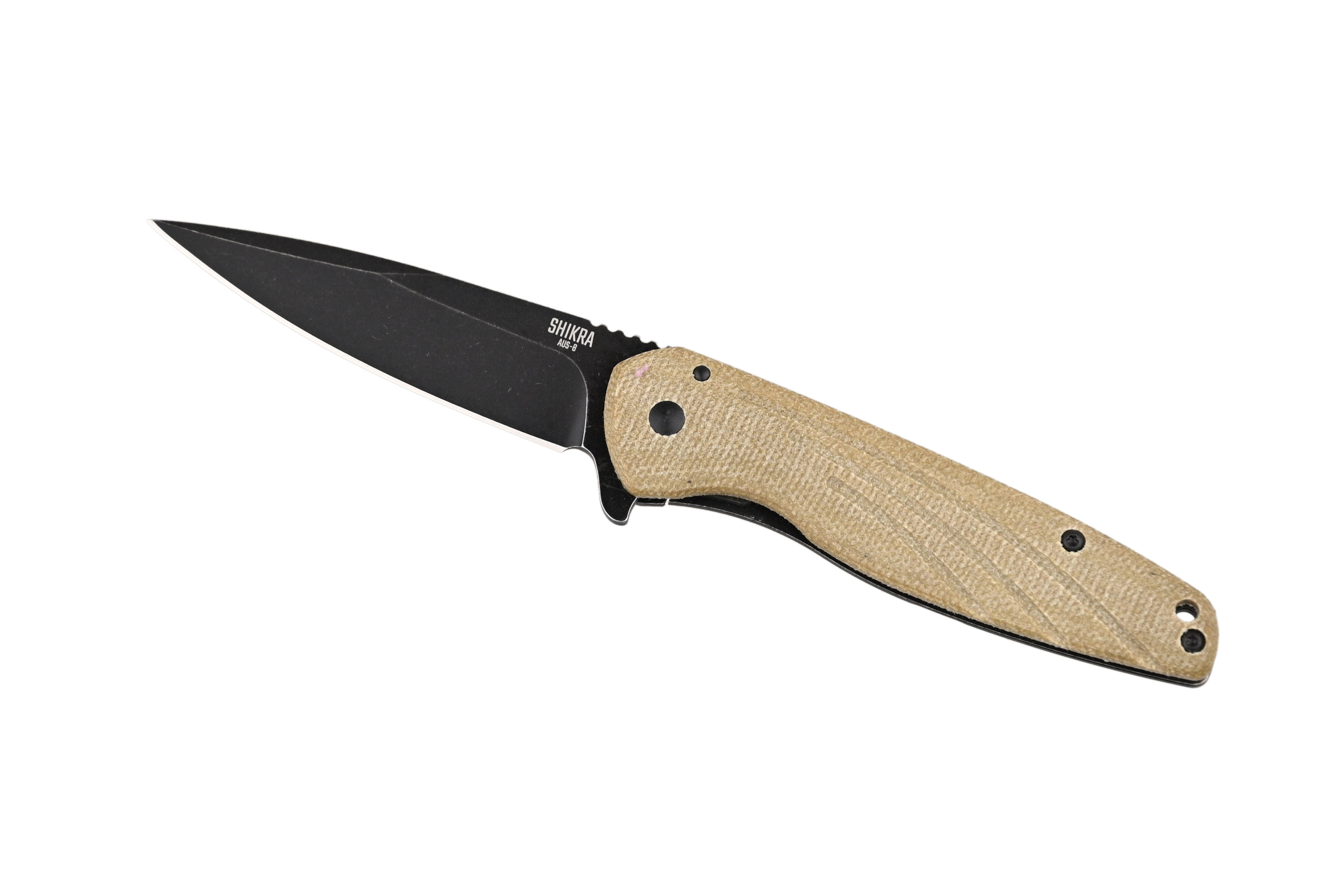 Нож Ontario Shikra складной сталь AUS8 рукоять микарта/титан - фото 1