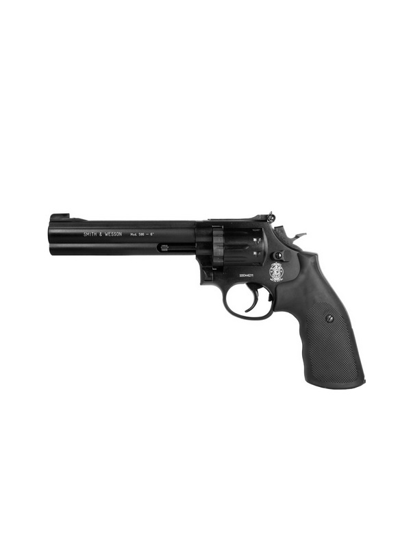 Револьвер Umarex S&W 586-6 черный металл - фото 1