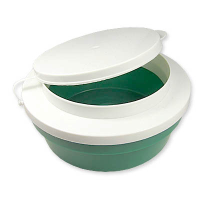 Коробка Trabucco Maggot box round green для наживок средняя 500гр - фото 1