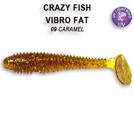 Приманка Crazy Fish Vibro fat  2,7" 1-71-9-1 - фото 1