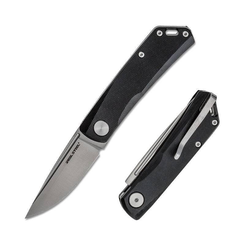 Нож складной Real Steel Luna Lite Black G10 клинок D2 7см - фото 1