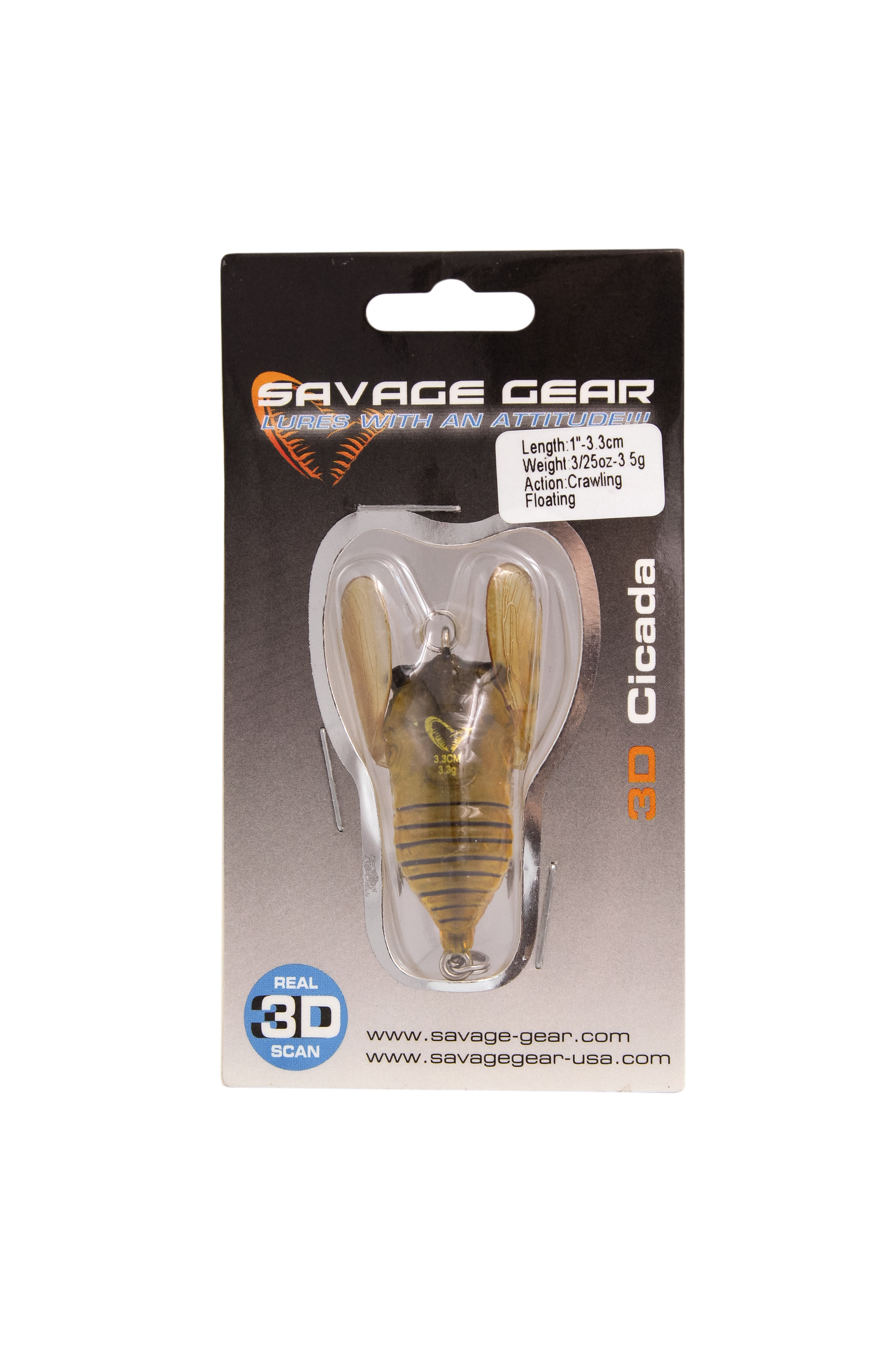 Воблер Savage Gear Cicada 3,3см 3,5гр F brown - фото 1