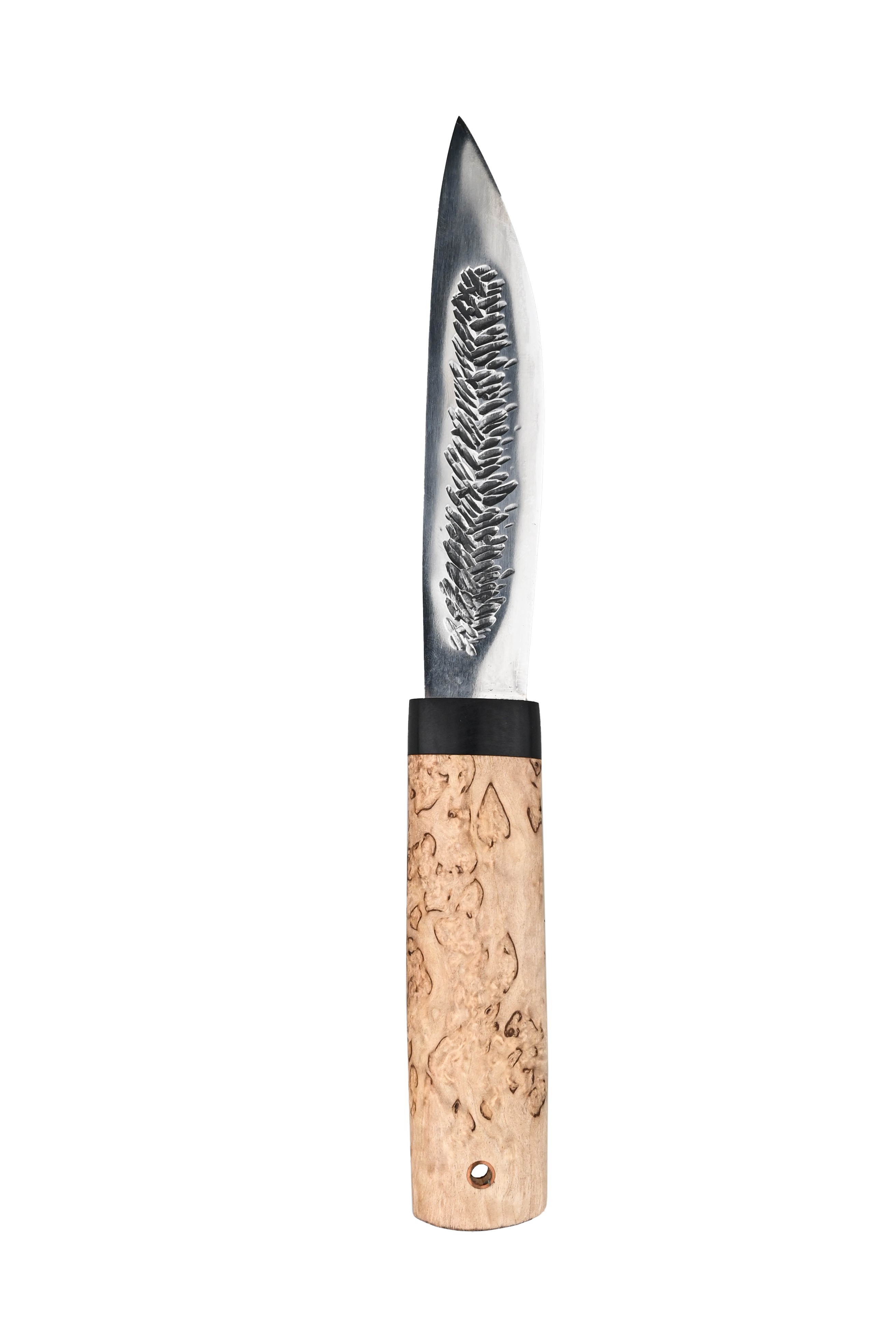 Нож ИП Семин Якутский средний сталь Х12МФ ковка карельская береза - фото 1
