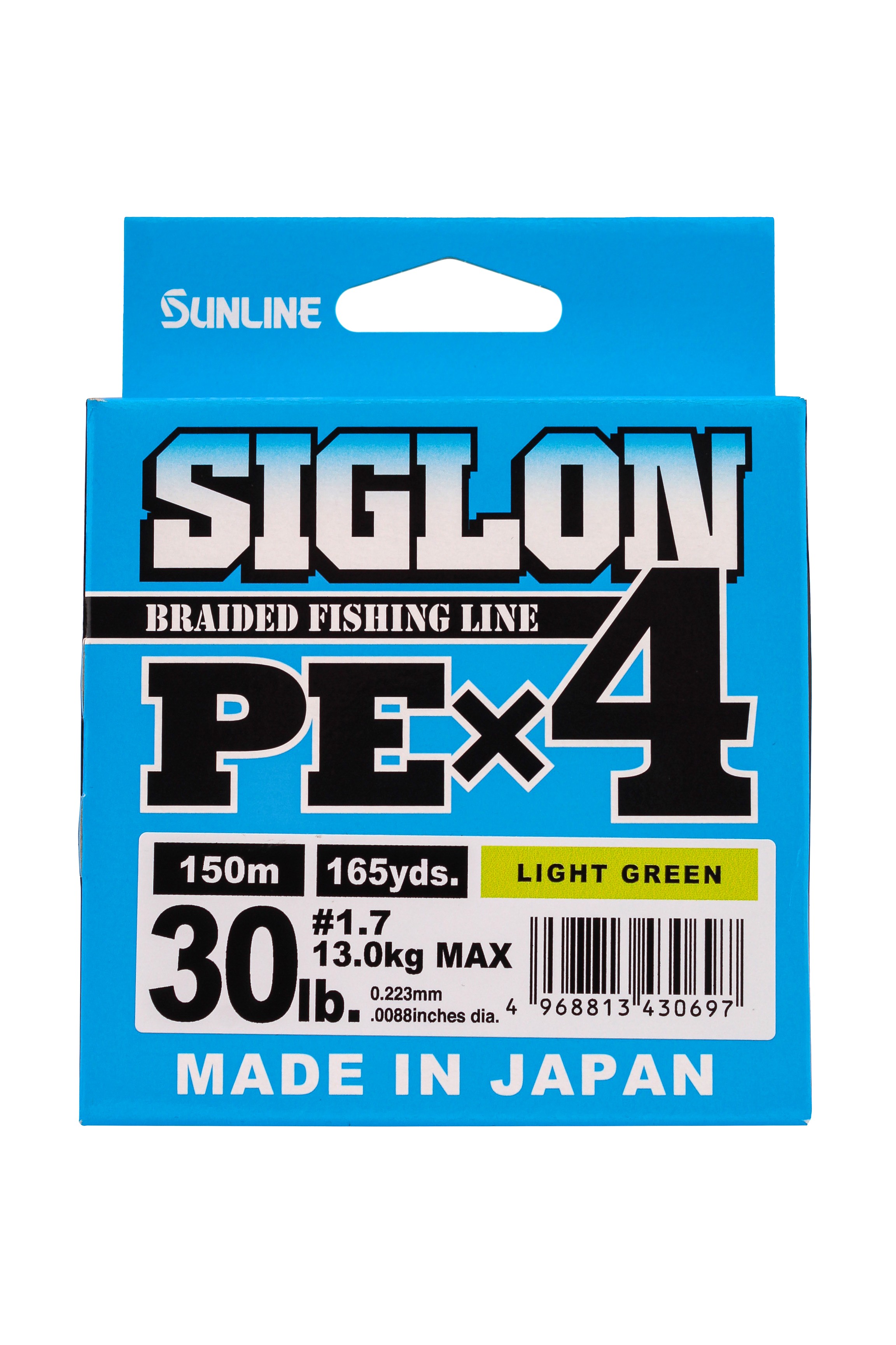 Шнур Sunline Siglon PEх4 light green 150м 1,7 30lb - фото 1
