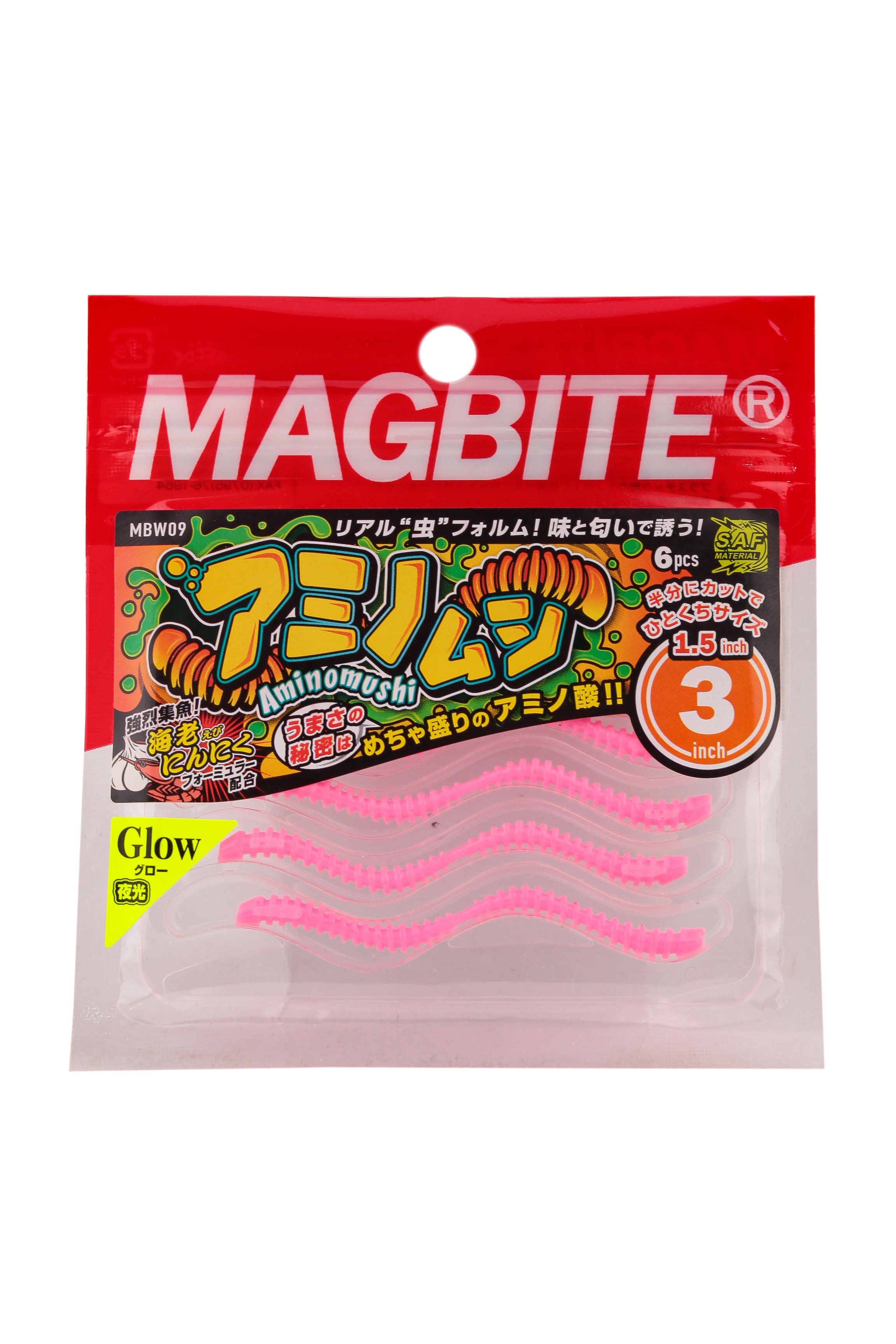 Приманка Magbite MBW09 Aminomushi 3,0" цв.24 - фото 1