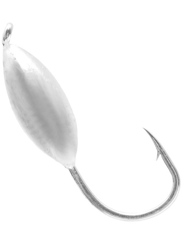 Мормышка Lumicom Овсинка вольф. 4,0мм серебро 1/10 - фото 1