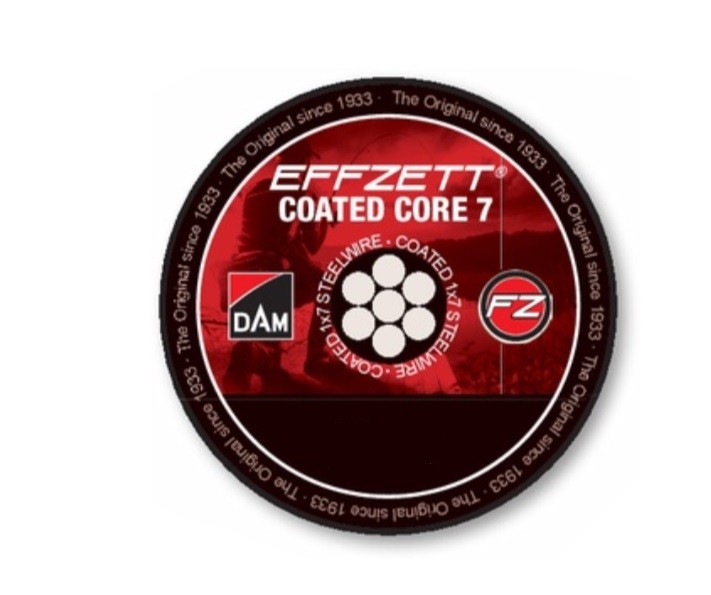 Поводковый материал DAM Effzett Coated Core7 Steeltrace 10м 20кг black - фото 1