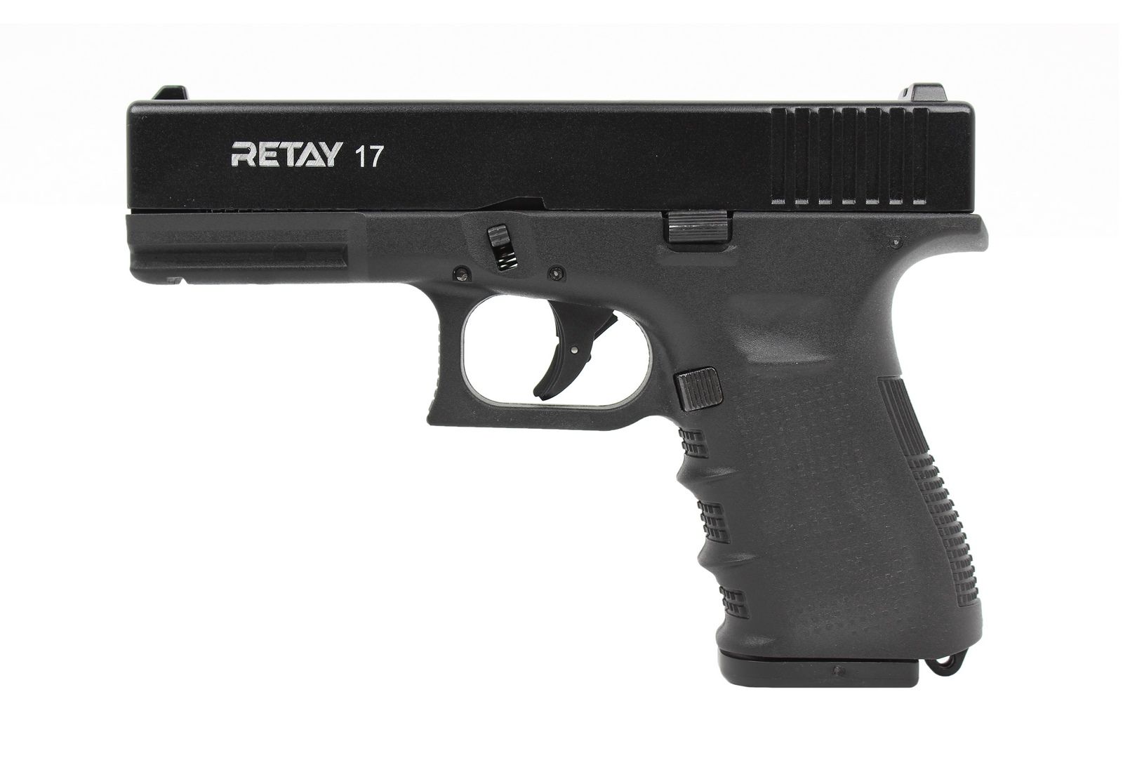 Пистолет Retay 17 Glok 9мм РАК охолощенный чёрный - фото 1