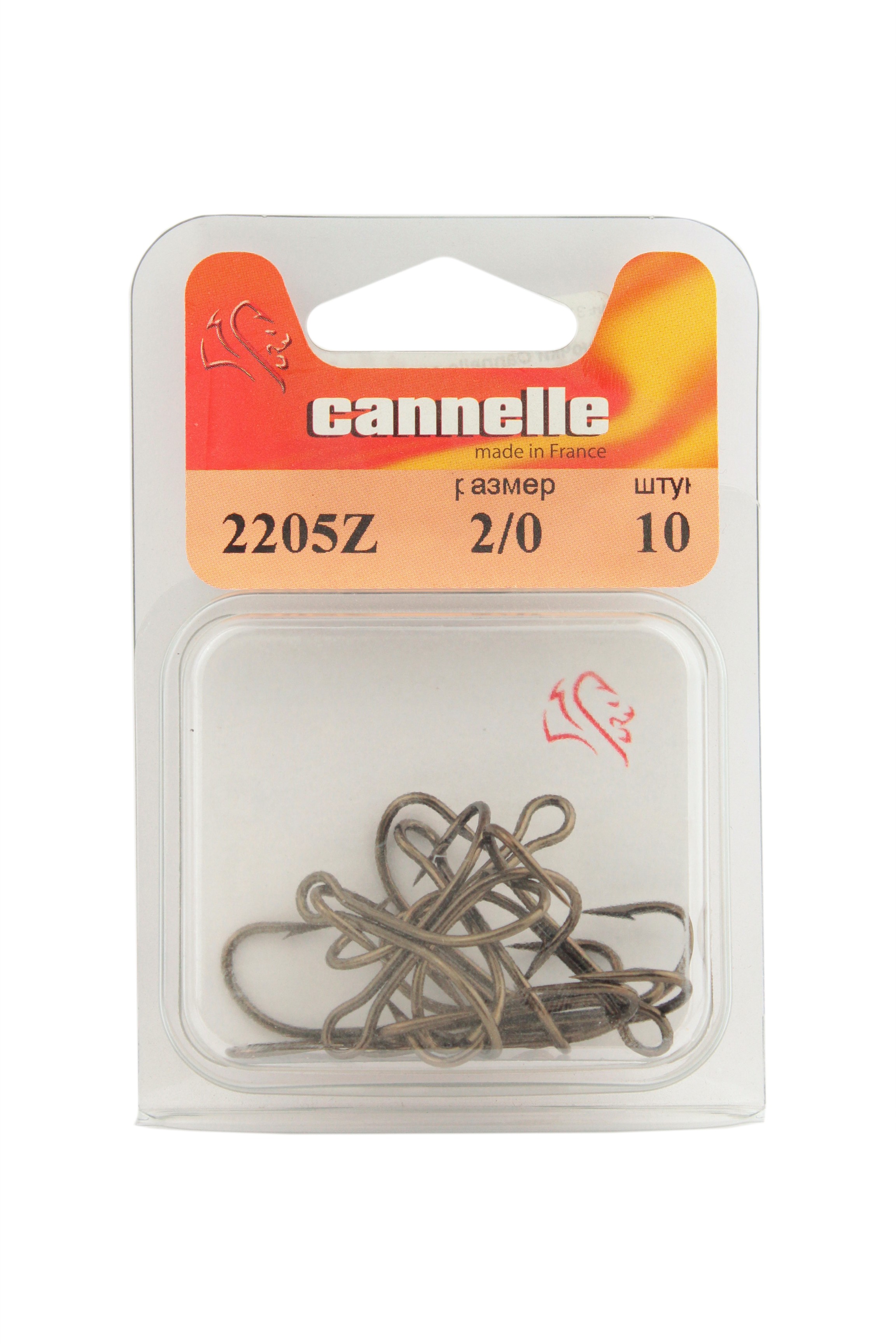Крючки Cannelle двойник 2205 Z №2/0 10шт - фото 1