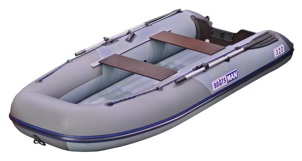 Лодка Boatsman BT340A НДНД надувная серо-графитовый - фото 1