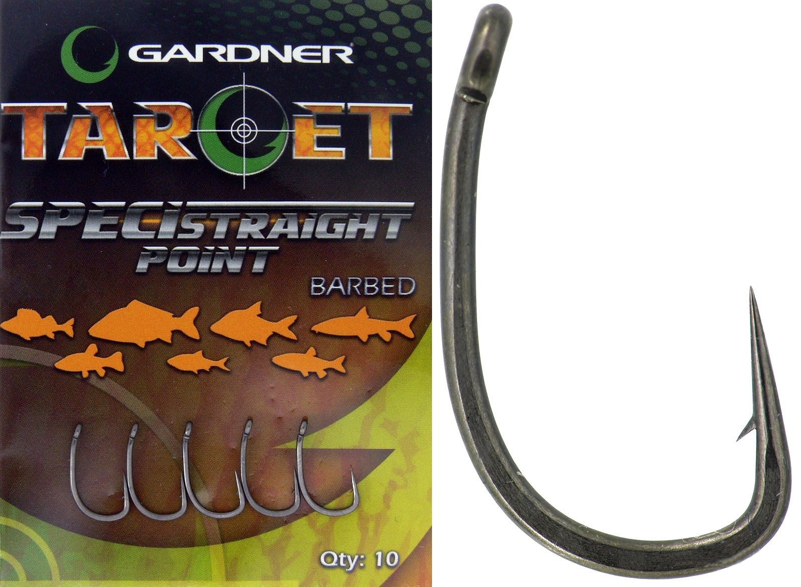 Крючки Gardner Target speci-straight point barbed №10 - фото 1