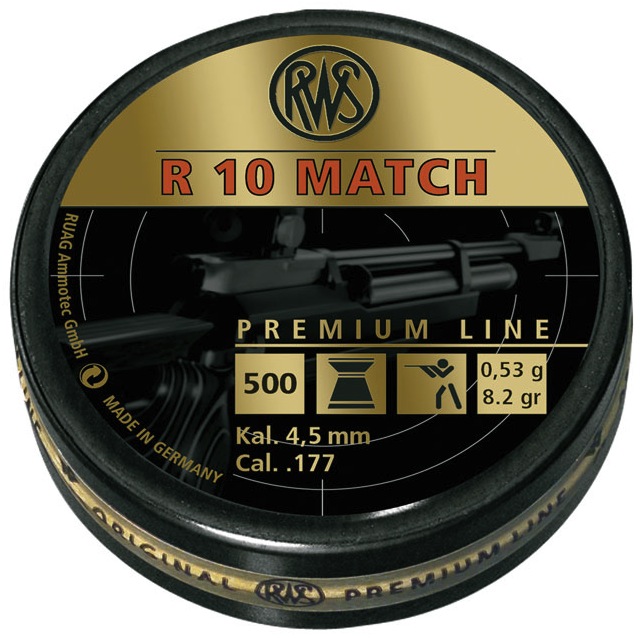 Пульки RWS R10 Match 0,53гр. 500шт - фото 1