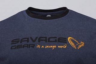 Футболка Savage Gear Signature logo blue melange - фото 4