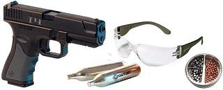 Пистолет Crosman T4 Kit пули баллончики очки мишени - фото 3