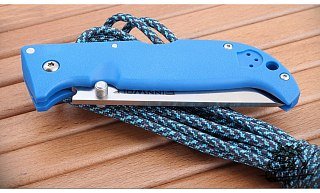 Нож Cold Steel Finn Wolf складной сталь AUS8A рукоять пластик синий - фото 6