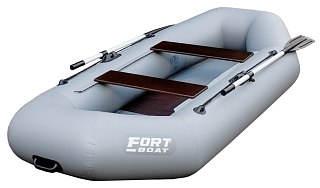 Лодка Fort 260 надувная серая - фото 1