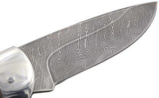 Нож ИП Семин Клык дамасская сталь складной - фото 6