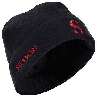 Шапка Shaman черная с красной вышивкой
