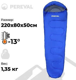 Спальник Pereval Altai Blue -10° правый - фото 9