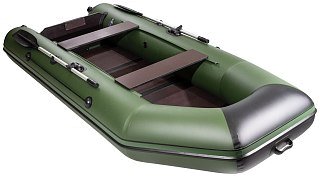 Лодка Мастер лодок Аква 3200 слань-книжка киль зеленый/черный - фото 3