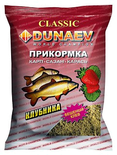 Прикормка Dunaev классика 0,9кг карп клубника