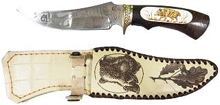 Нож ИП Семин Корсар кованая сталь 95х18 венге литье кость гравировка - фото 2