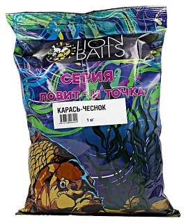 Прикормка Lion Baits Ловит и точка карась чеснок 1кг - фото 1