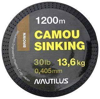 Леска Nautilus Camou Brown Sinking 1200м 0,405мм  - фото 2