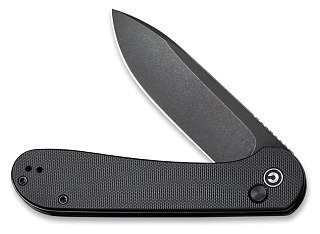 Нож Civivi Elementum Button Lock Knife G10 Handle (3.47" 14C28N Blade) black  - фото 4