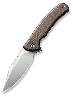 Нож Civivi Sinisys Flipper Knife Micarta With Steel Lock Side Handle (3.7" 14C28 - фото 1