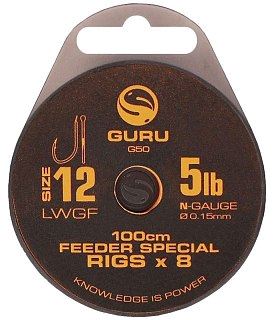 Готовая оснастка Guru Feeder special rig LWGF №12 100cm