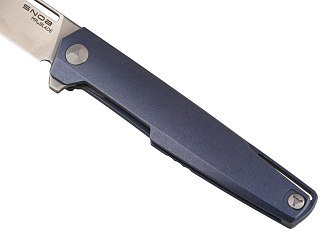 Нож Mr.Blade Snob M390 titanium handle складной blue - фото 10