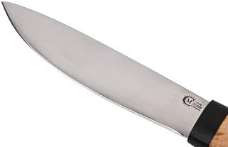 Нож ИП Семин Якутский большой сталь Х12МФ ковка карельская береза - фото 7