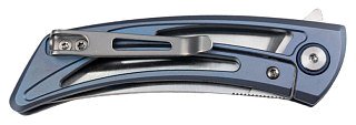 Нож SRM 7415-TE сталь 154CM рукоять TC4 Titanium (blue) - фото 7
