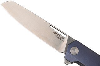 Нож Mr.Blade Snob M390 titanium handle складной blue - фото 11