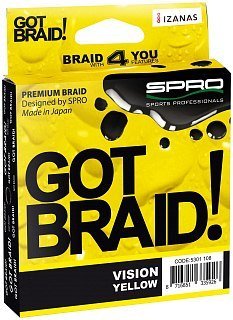 Леска SPRO Got Braid! Yellow 0,13мм 150м - фото 1