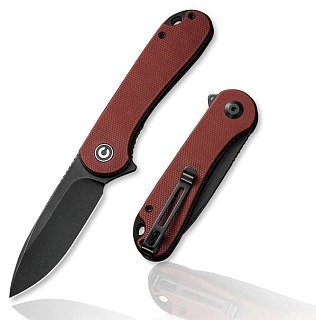 Нож Civivi Elementum Flipper Knife G10 Handle (2.96" D2 Blade)  burgundy  - фото 1