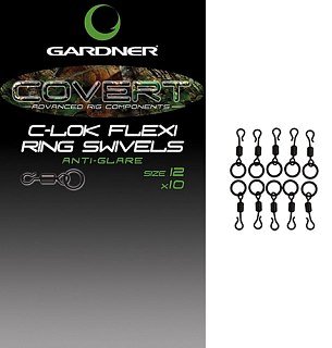 Вертлюг Gardner Covert c-lok flexi ring swivels anti glare №12 - фото 4