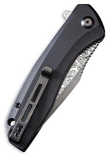 Нож Civivi Baklash Flipper Knife G10 Handle (3.5" Damascus Blade) black  - фото 6