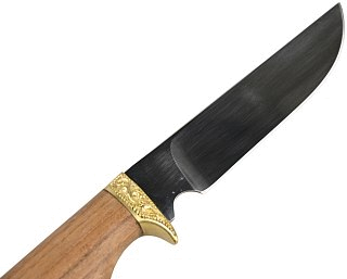 Нож ИП Семин Пластун сталь 65х13 литье ценные породы дерева - фото 4