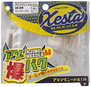 Приманка Xesta Black star worm ajing needle 2,2" 09.cm