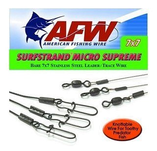 Поводок оснащенный AFW Surfstrand micro supreme camo 15см 6кг