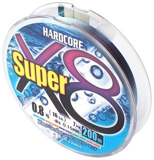 Шнур Yo-Zuri Duel Hardcore super X8 PE 0.8 200м 0,15мм 7кг 5 color - фото 1