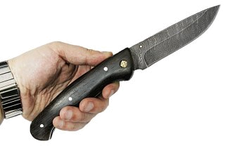 Нож ИП Семин Сибиряк дамасская сталь складной - фото 4